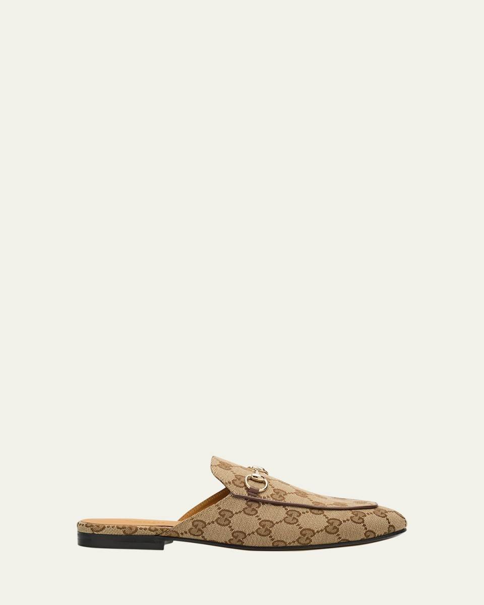 Princetown GG Canvas Bit Loafer Mules